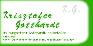 krisztofer gotthardt business card